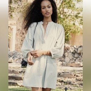 DÔEN Ode Dress stripped chambray